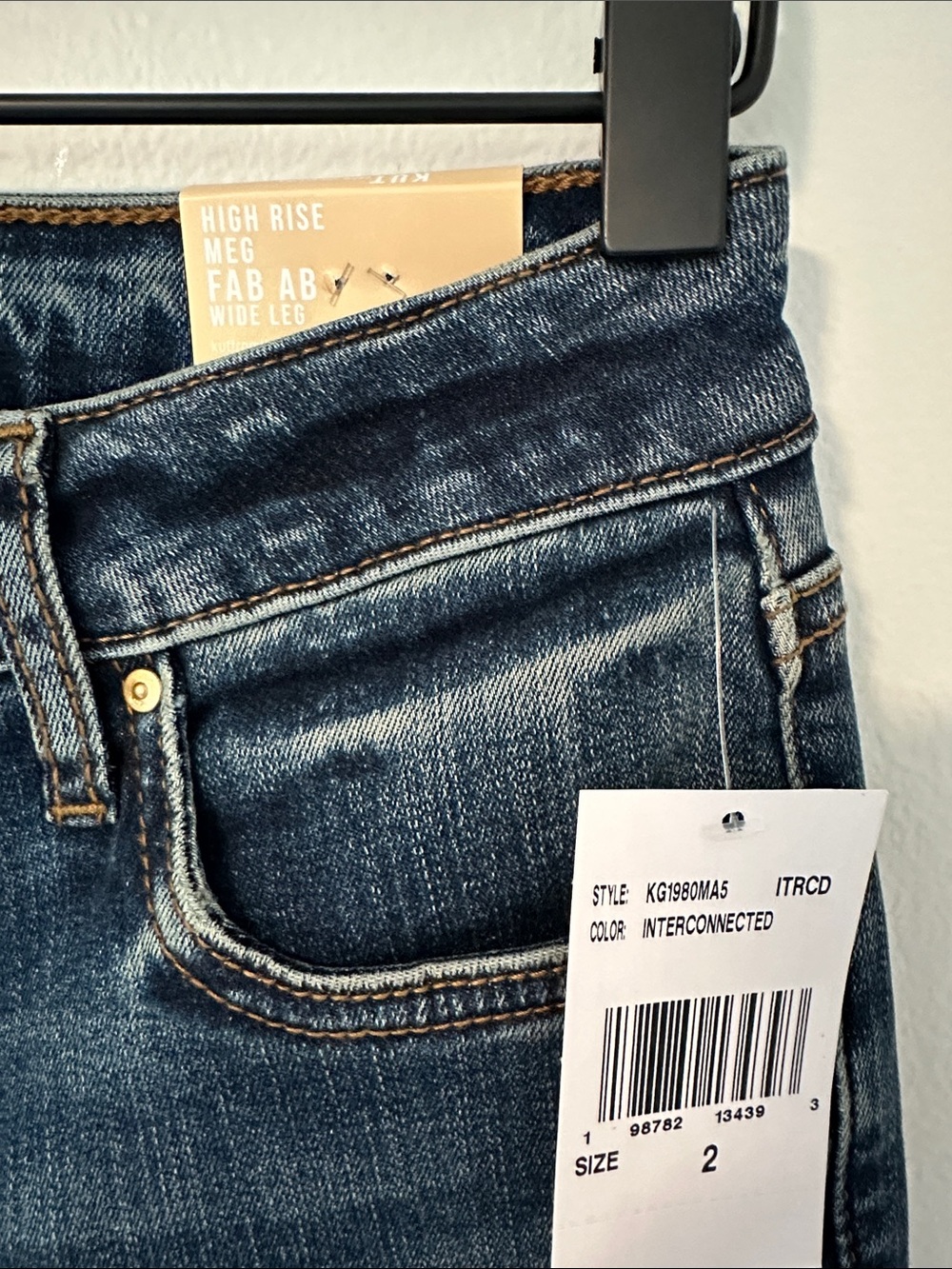 NWT Kut From The Kloth Meg High Rise Fab Ab Wide Leg Jeans Sz. 2 - Picture 2 of 8